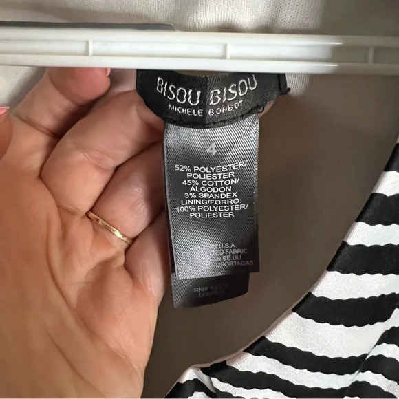 Bisou Bisou Zebra Animal Print Cap Sleeve Belted Dress, Women’s Size 4 - Picture 8 of 8